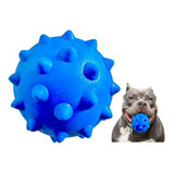 Brinquedo Para Cães Bola Grande Maciça Extra Forte 70mm Cor Azul