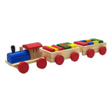 Brinquedo Pedagógico Educativo Trenzinho De Madeira Dony Toys 6187