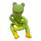 Brinquedo Pelúcia Sapo Apito Para Cães Pet Cor Verde 45cm