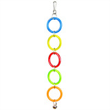 Brinquedo Pendulo Argolas Rainbow Para Calopsita Papagaio