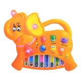 Brinquedo Pianinho Musical Baby Infantil Som Bichos Elefante