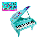 Brinquedo Piano De Cauda Musical A Pilhas Pianinho Luz E Som Cor Verde