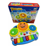 Brinquedo Piano Tambor Musical Para Bebê