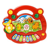 Brinquedo Piano Teclado Infantil Bichos Musical Brinde