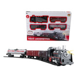 Brinquedo Pista Trem Locomotiva 85 5 Cm Som E Luz Dm Toys
