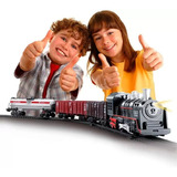 Brinquedo Pista Trem Locomotiva Trenzinho Com