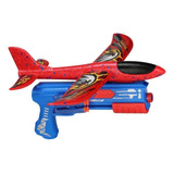 Brinquedo Pistola Lança Avião E Dardo Planador Com Catapulta