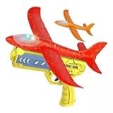 Brinquedo Pistola Lança Avião Planador De Catapulta Com Led Lançador De Avião Automatico Avião Planador