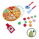 Brinquedo Pizza Com Velcro De Madeira Brinqmutti