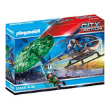 Brinquedo Playmobil City Action Helicoptero De Busca 70569