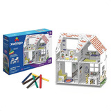 Brinquedo Playset Infantil Casinha 3d P Colorir Giz De Cera