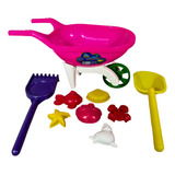 Brinquedo Praia Infantil Carriola Carrinho De Mão Com Pá
