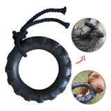Brinquedo Puxador Pneu Corda Cachorro Pet Médio Grande Porte