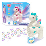 Brinquedo Que Faz Bolinhas Sabão Automática Bolhas Unicórnio