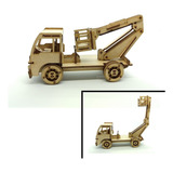 Brinquedo Quebra Cabeça 3d Caminhão Grua Mdf Classic
