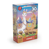 Brinquedo Quebra Cabeça De 30 Peças Das Lhamas Grow 03754