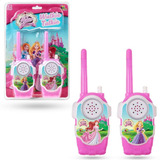 Brinquedo Rádio Walkie Talkie Infantil Menina Princesas Rosa