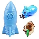 Brinquedo Recheável Cães Foguete Comedouro Pet Interativo Azul