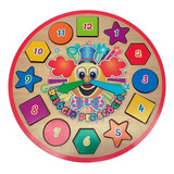 Brinquedo Relogio Pedagogico Educativo Infantil Mdf