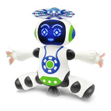 Brinquedo Robô Dança Gira 360 Emite Luzes E Musica Robot Som