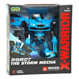 Brinquedo Robot The Storm Mecha X warrior Caminhao Azul 0734