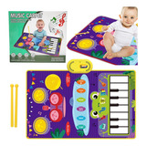 Brinquedo Sonoro Educacional Baby Animal Piano Music Mat