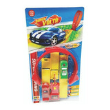 Brinquedo Super Volta Looping Carrinhos Pista Botão Arranque Cor Vermelho