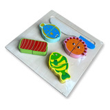 Brinquedo Tabuleiro De Alimentos Com Velcro Montessori