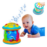 Brinquedo Tambor Aquário Musical Infantil Luz E Som Bebê