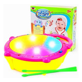 Brinquedo Tambor Infantil Batuque Bebê C som E Luzes Musical