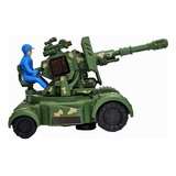 Brinquedo Tanque De Guerra Combate Militar Som Luz Infantil