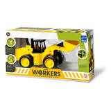 Brinquedo Trator Carregadeira Roma Workers Com Pá Articulada