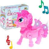 Brinquedo Unicórnio Ponei E Anda Musical De Som Luz Diversão