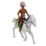Brinquedo Velho Oeste Com Indio E Cavalo Branco Toyng
