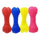 Brinquedo Vinil Para Cães Cachorro Halteres Cravinho 17 Cm Cor Colorido