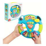 Brinquedo Volante Azul Musical Interativo Para Crianças 