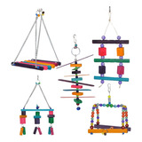Brinquedos Calopsita periquito maritaca agapornis Kit 5 Un 