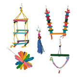Brinquedos Calopsita periquito papagaio ring Neck Kit C 5 Un