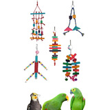 Brinquedos Calopsita ring Neck papagaio Kit C 5 Un