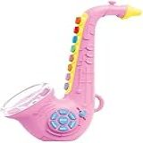 Brinquedos De Instrumentos Musicais Saxofone Com Luz E Som Brinquedo De Educação Infantil Para Meninos E Meninas Rosa