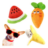 Brinquedos Pelúcia Pet Cenoura Banana Melancia Pequeno Porte