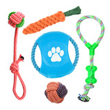 Brinquedos Pet Kit 5 Pcs P Cães Porte Peq Médio Grande