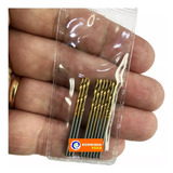 Broca Aço Rapido 3mm Hss Cobertura Titanio Kit 10 Peças