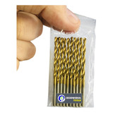 Broca Aço Rapido 5mm Hss Cobertura Titanio Kit 10 Peças