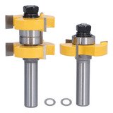 Broca De Roteador Tongue Groove 2 Peças Em Forma De T 3 De