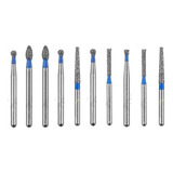 Brocas Diamantadas Kit Com 100 Alta Rotação Para Dentistas