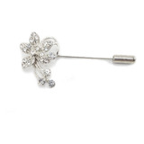 Broche Alfinete Lapela Terno Pin Noivo - Strass Brilho