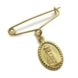 Broche Alfinete N Senhora Aparecida Banhada A Ouro 18k