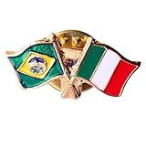 Broche Bótom Bandeira Brasil X Itália