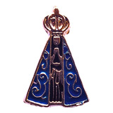 Broche De Nossa Senhora Aparecida Metal Folheado A Ouro Pin